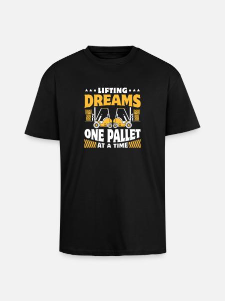 Staplerfahrer Englisch Spruch Stapler - Oversized Heavyweight Unisex T-Shirt - Schwarz