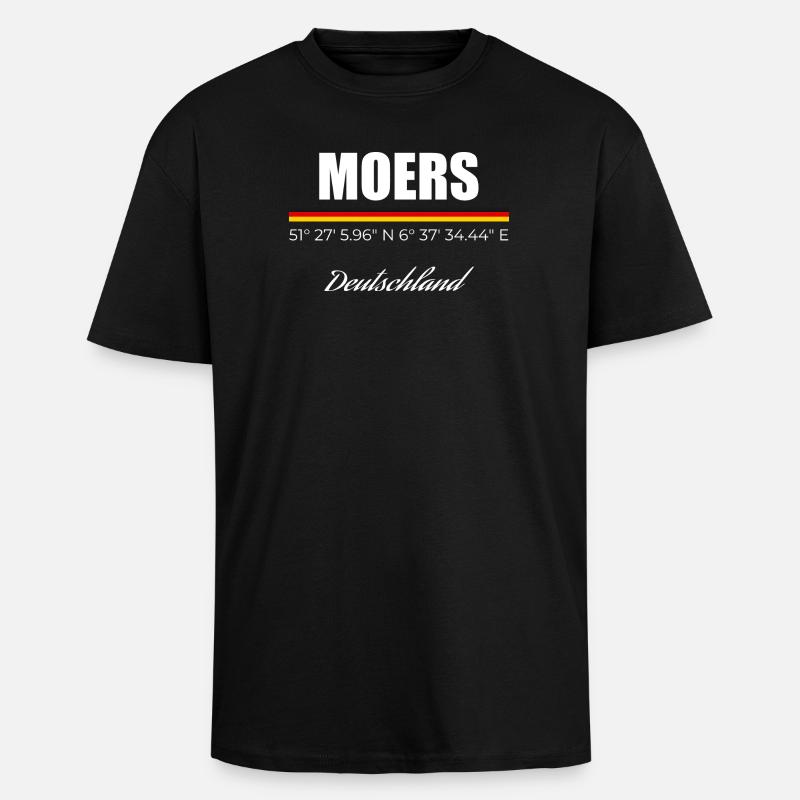 Moers - Oversized Heavyweight Unisex T-Shirt - Schwarz