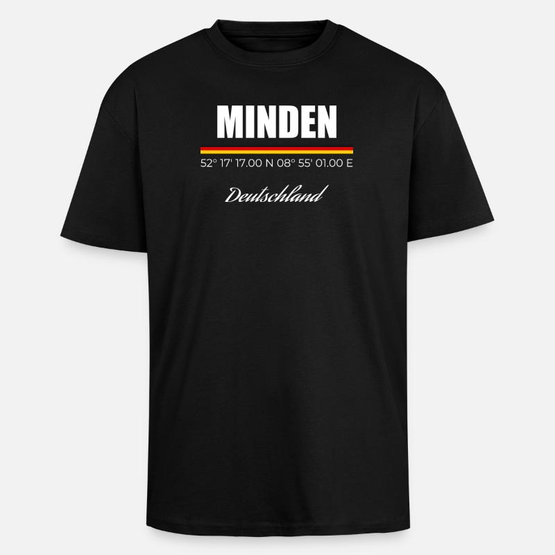 Minden - Oversized Heavyweight Unisex T-Shirt - Schwarz
