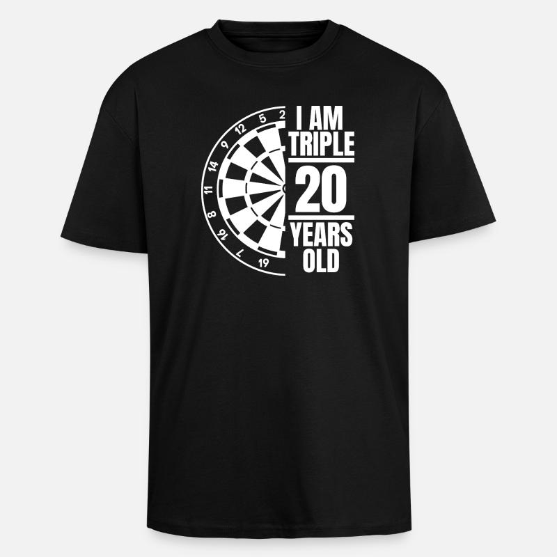 J’ai trois fois 20 ans - T-shirt unisexe oversize épais - noir