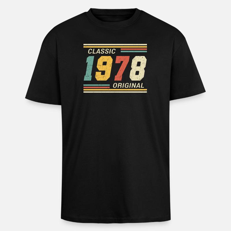 Classic 1978 original 1978 - Unisex Oversized Heavyweight T-shirt - black