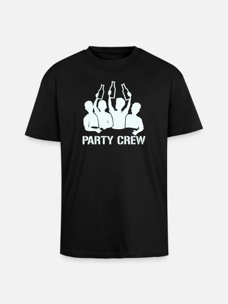 Bottle Raise Party Crew - Unisex Oversized Heavyweight T-shirt - black