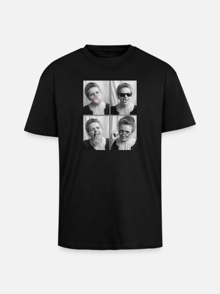 Marie Curie Photo Strips - Unisex Oversized Heavyweight T-shirt - black