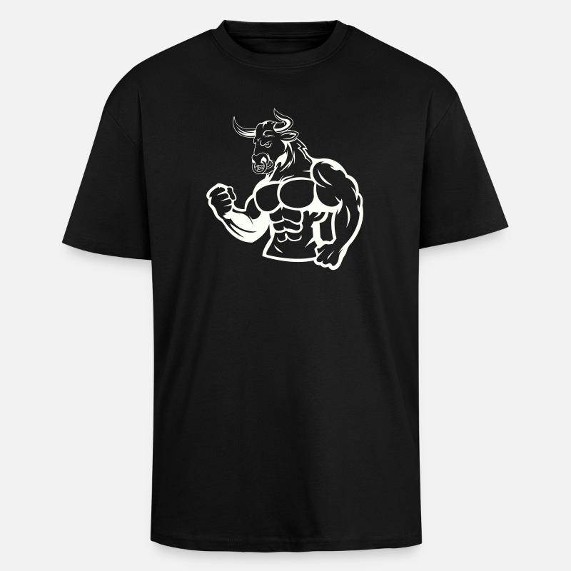 Kraftbulle Muskelheld - Oversized Heavyweight Unisex T-Shirt - Schwarz