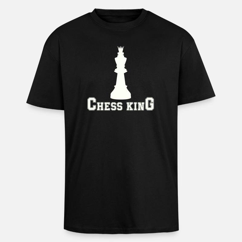 chess_king - Oversized Heavyweight Unisex T-Shirt - Schwarz