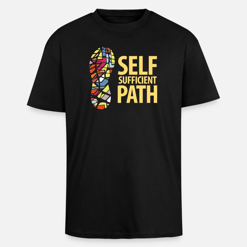  Self Sufficient Path - Unisex Oversized Heavyweight T-shirt - black