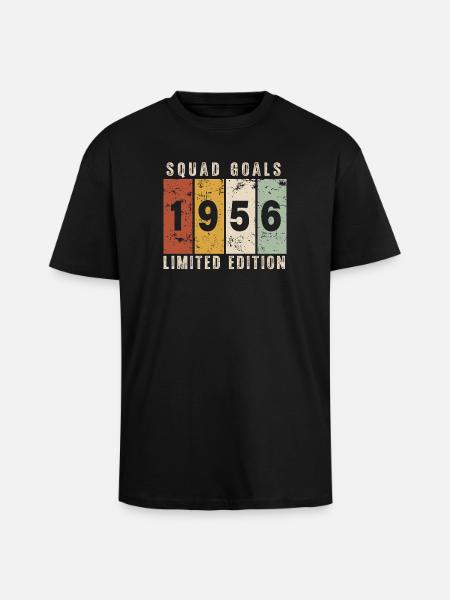 Anniversary 1956 - 70 years - Unisex Oversized Heavyweight T-shirt - black