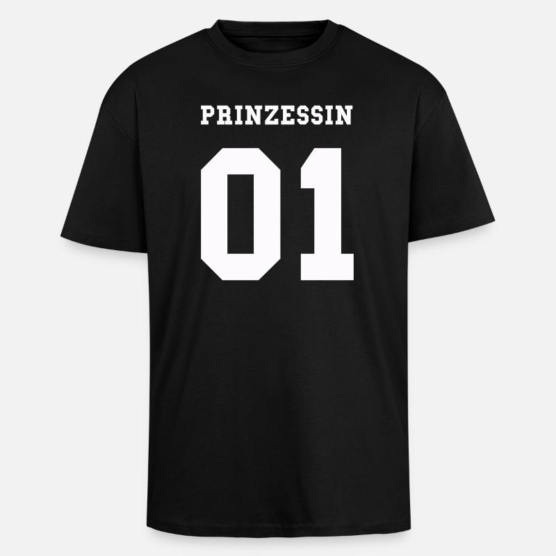 prinzessin_01- - Oversized Heavyweight Unisex T-Shirt - Schwarz