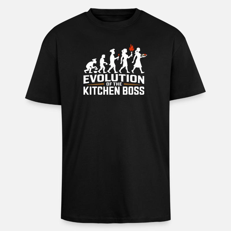 Évolution du chef - T-shirt unisexe oversize épais - noir