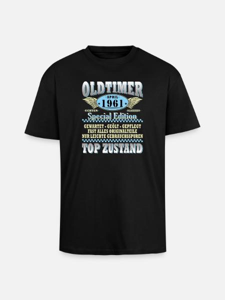 Oldtimer April 1961 Sonderausgabe - Oversized Heavyweight Unisex T-Shirt - Schwarz