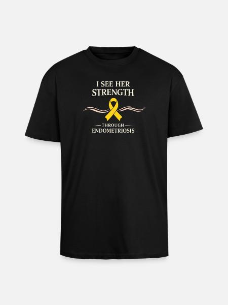 Endometriosis awareness Endo Warrior - Unisex Oversized Heavyweight T-shirt - black