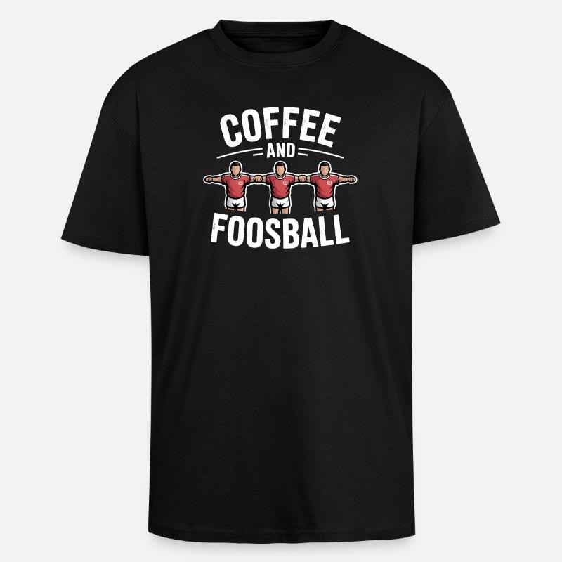 Tischfußball Evolution Lustiges Kickern Foosball - Oversized Heavyweight Unisex T-Shirt - Schwarz