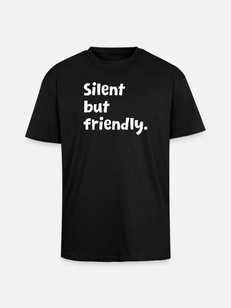 Introvert - Funny Introvert Design - Sarcastic - Unisex Oversized Heavyweight T-shirt - black