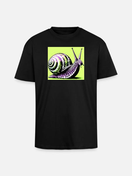 Snail - Unisex Oversized Heavyweight T-shirt - black