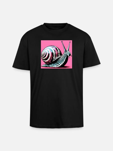 Snail - Unisex Oversized Heavyweight T-shirt - black