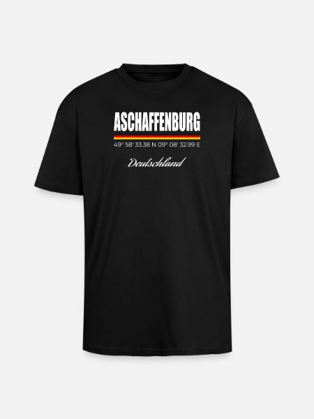 Aschaffenburg - Oversized Heavyweight Unisex T-Shirt - Schwarz