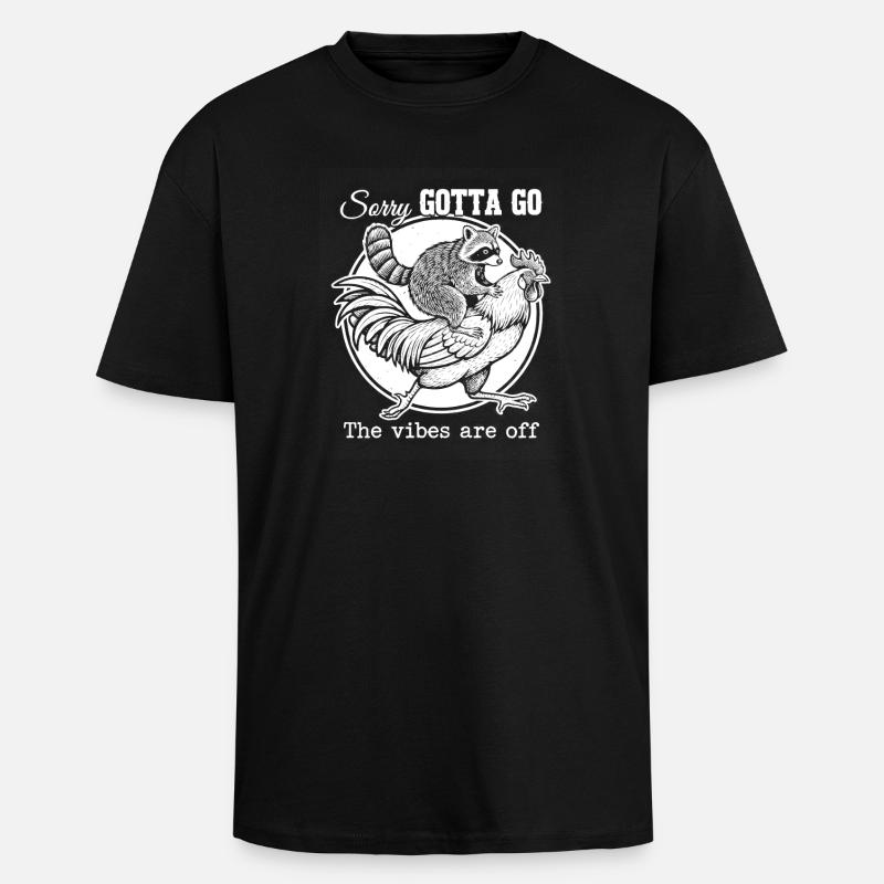 Emblema del Cerchio Devo Mangiare - T-shirt unisex oversize pesante - nero