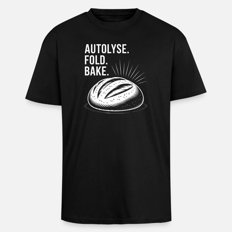 Bread Bold: Autolysekunst - Oversized Heavyweight Unisex T-Shirt - Schwarz