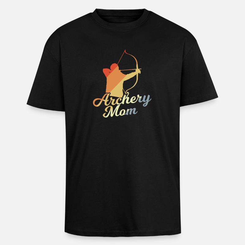 Bogenschützin Mutter - Oversized Heavyweight Unisex T-Shirt - Schwarz