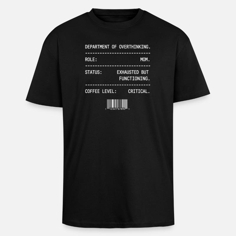 Abteilung Überdenken Kaffee Rettung - Oversized Heavyweight Unisex T-Shirt - Schwarz