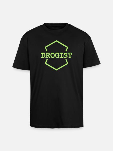 Druggist Neon Hex Logo - Unisex Oversized Heavyweight T-shirt - black