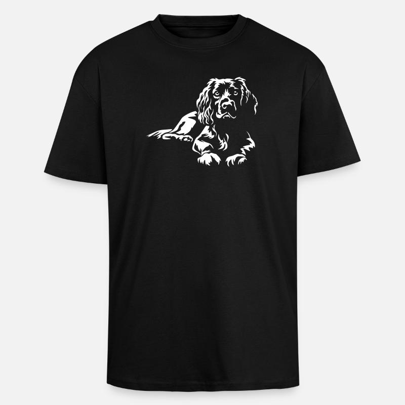 Boykin Spaniel "Black Edition" - Oversized Heavyweight Unisex T-Shirt - Schwarz