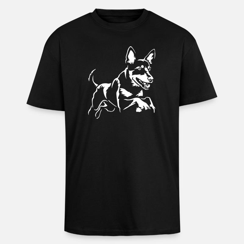 Australian Kelpie « Édition Noire » - T-shirt unisexe oversize épais - noir