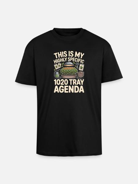 1020-Tray-Agenda | Microgreens Nerd - Oversized Heavyweight Unisex T-Shirt - Schwarz