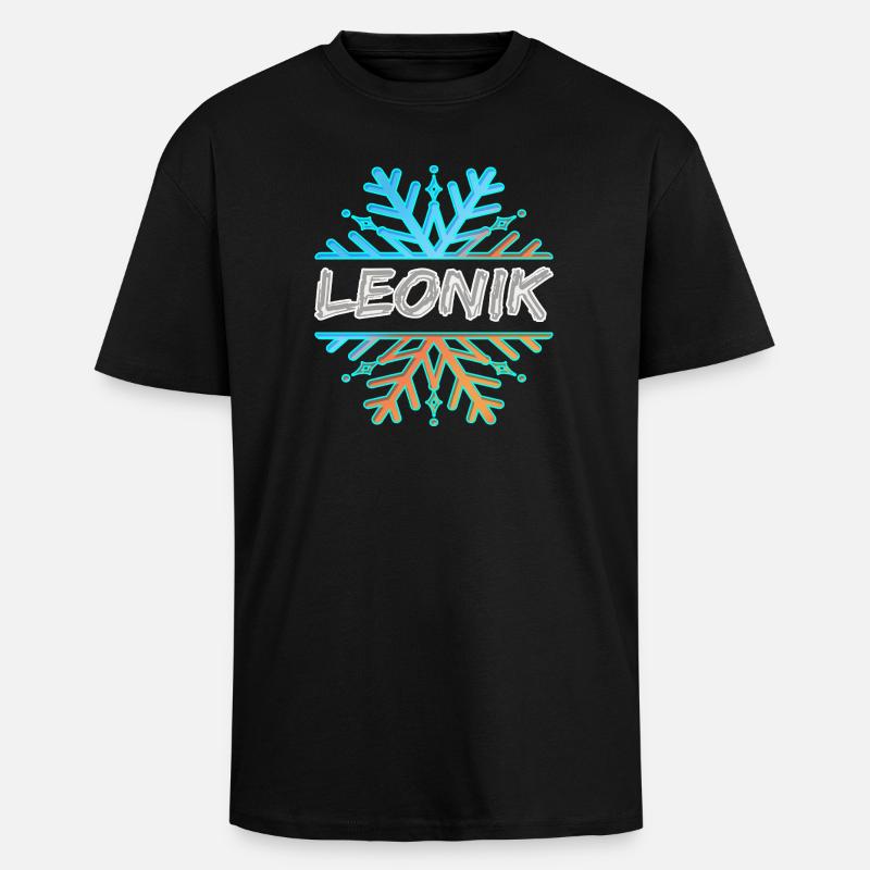Gift for Leonik - Unisex Oversized Heavyweight T-shirt - black