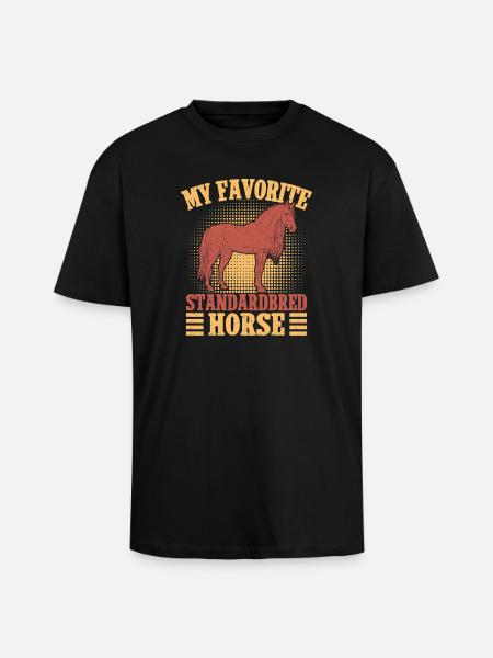 Hobbyhesterytter Favorit Standardbred-hest - Unisex oversized heavyweight t-shirt - sort