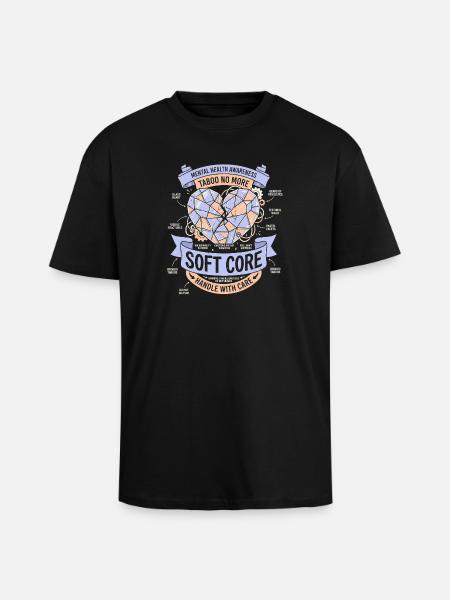 Handle with care - Unisex Oversized Heavyweight T-shirt - black