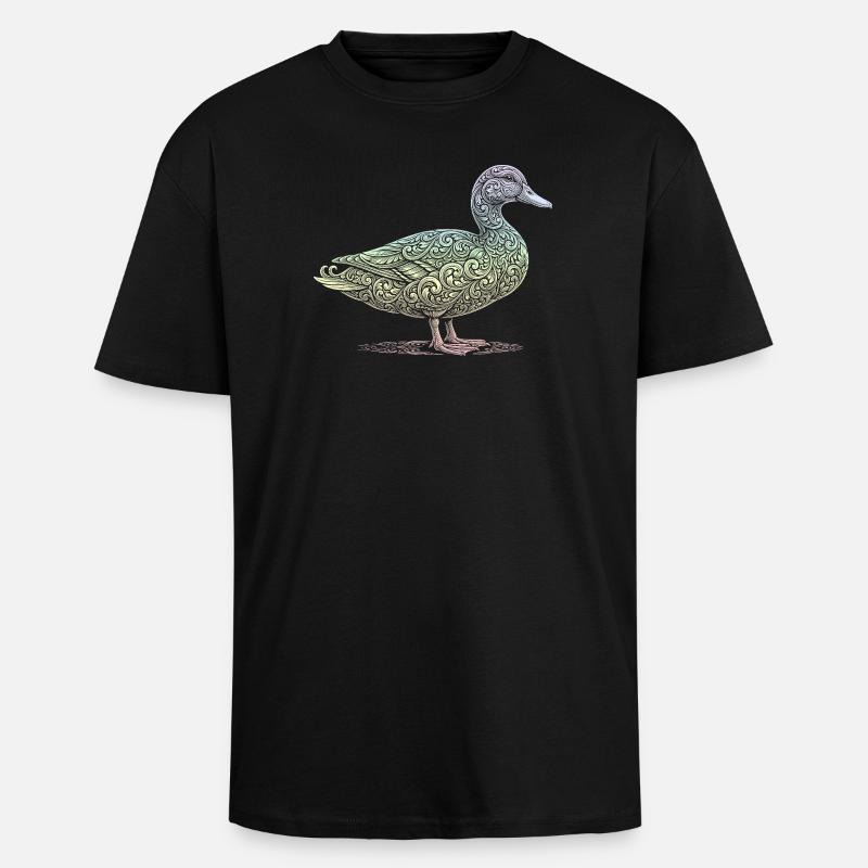 Canard - T-shirt unisexe oversize épais - noir