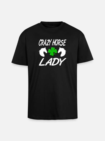 Chevaux - T-shirt unisexe oversize épais - noir
