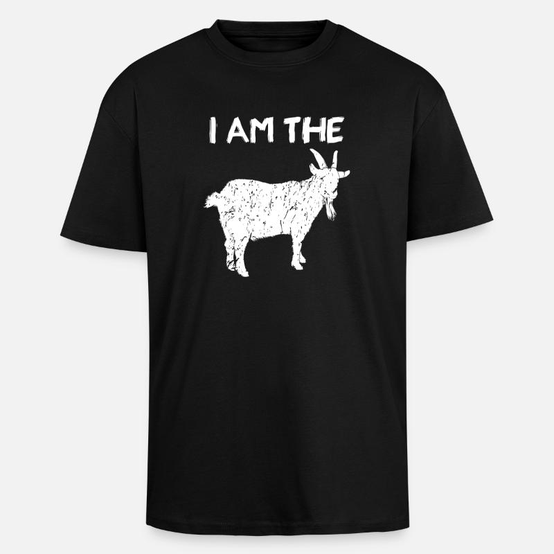 Ich bin die GOAT-Silhouette - Oversized Heavyweight Unisex T-Shirt - Schwarz