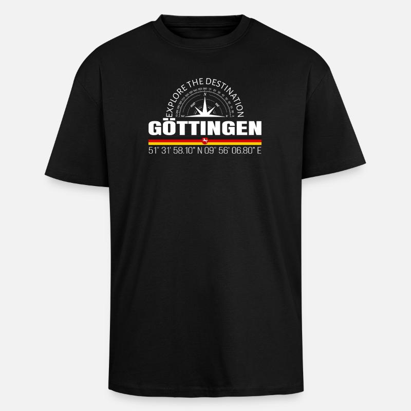 Göttingen - Oversized Heavyweight Unisex T-Shirt - Schwarz