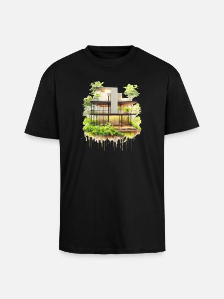 Luxury Meets Wilderness - Unisex Oversized Heavyweight T-shirt - black