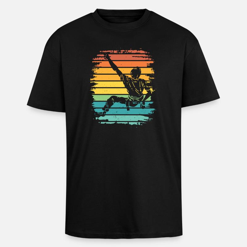 Boulderer Boulder Bouldering - Unisex Oversized Heavyweight T-shirt - black
