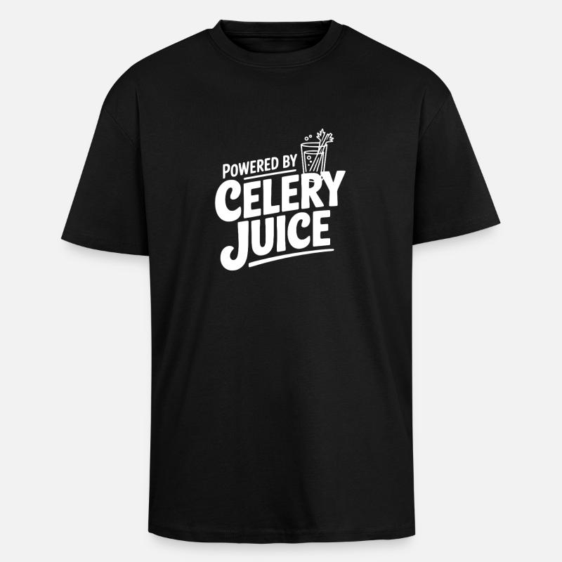 Powered by Celery Juice - Unisex Oversized Heavyweight T-shirt - black