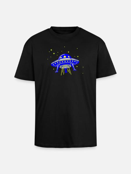 UFO – Visit from another galaxy - Unisex Oversized Heavyweight T-shirt - black
