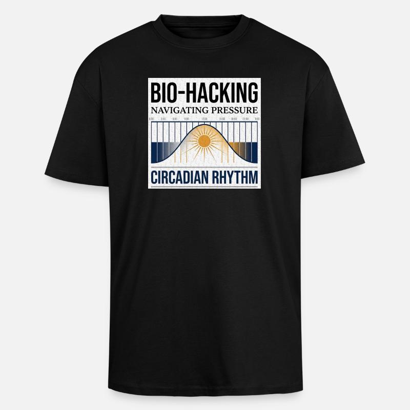 Bio Hacking - T-shirt unisexe oversize épais - noir