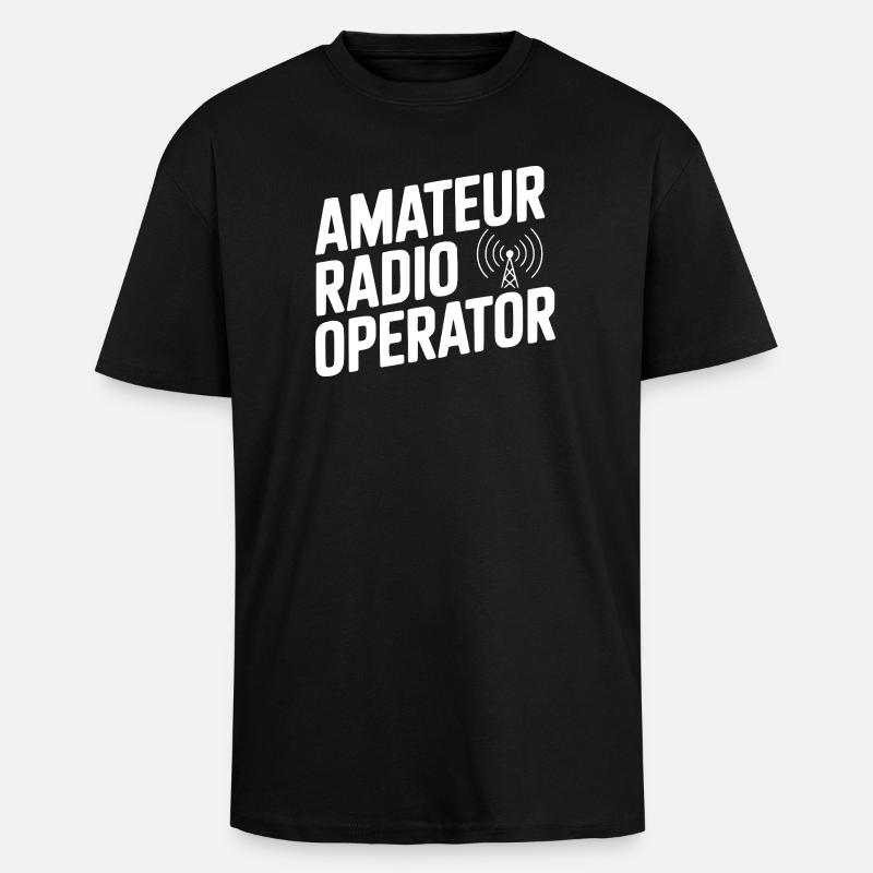 Amateurfunker - Oversized Heavyweight Unisex T-Shirt - Schwarz
