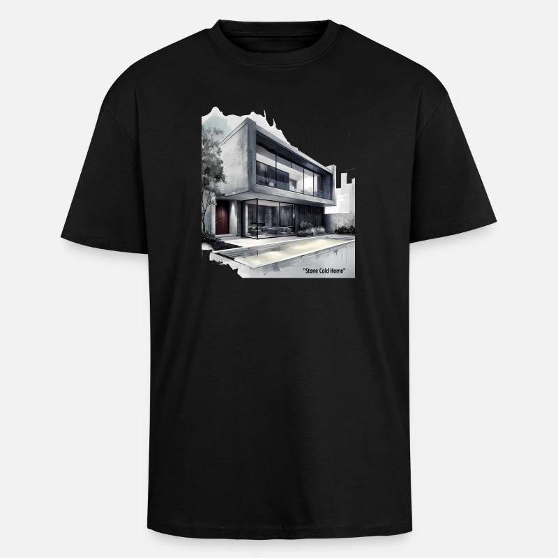 Stone Cold Modern Home - Unisex Oversized Heavyweight T-shirt - black