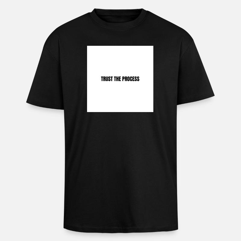 Trust the process - Unisex Oversized Heavyweight T-shirt - black