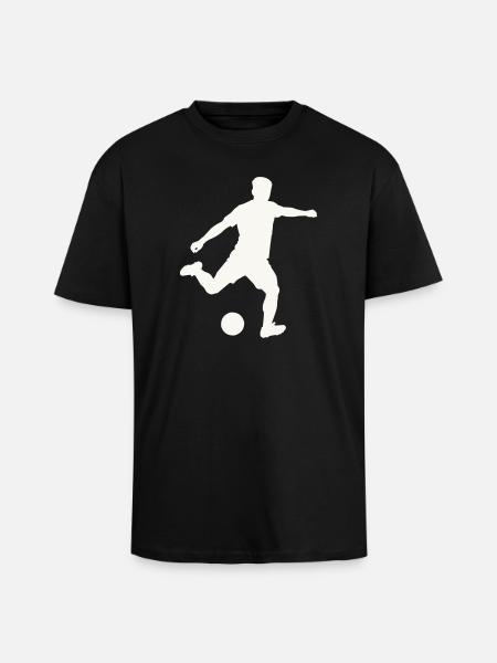 Foosball silhouette in motion - Unisex Oversized Heavyweight T-shirt - black