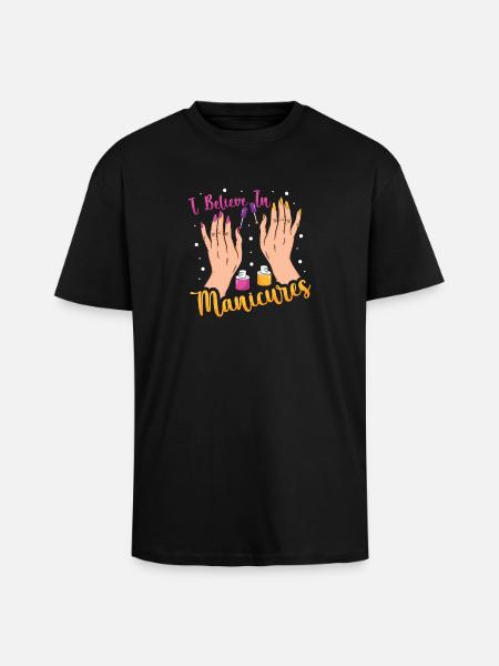 Nageldesigner Nageldesignerin Kosmetik Nagelstudio - Oversized Heavyweight Unisex T-Shirt - Schwarz