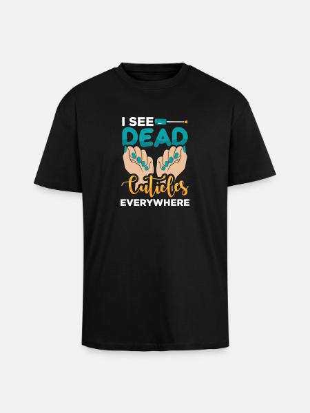 Nageldesigner Nageldesignerin Kosmetik Nagelstudio - Oversized Heavyweight Unisex T-Shirt - Schwarz