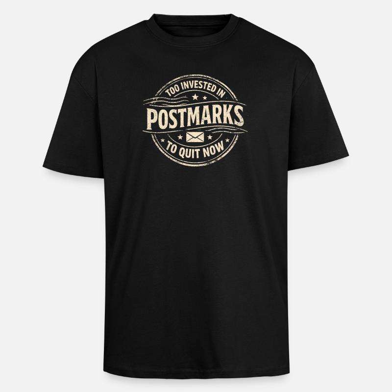 Too deep inside | Postcrossing - Unisex Oversized Heavyweight T-shirt - black