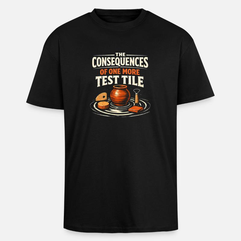 Another test tile | Ceramics - Unisex Oversized Heavyweight T-shirt - black