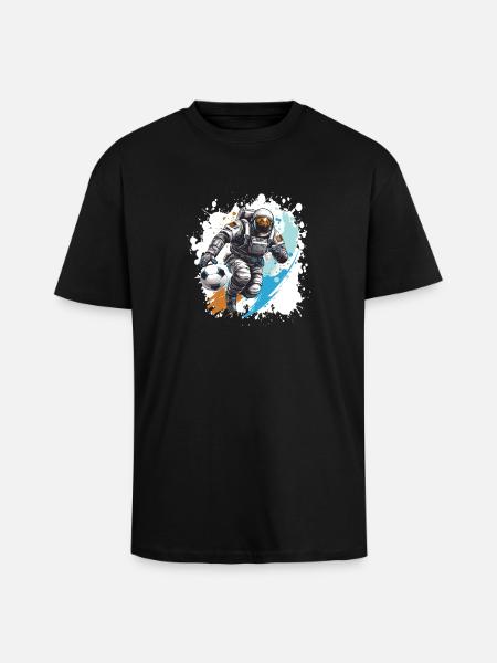 Astronaut Football Team - Unisex Oversized Heavyweight T-shirt - black