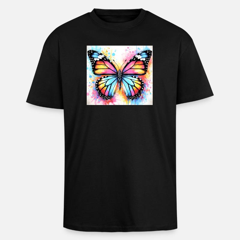 papillon - T-shirt unisexe oversize épais - noir